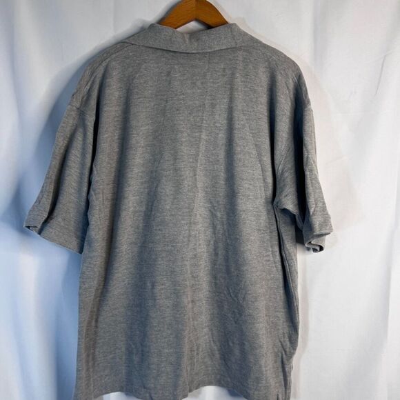 Jeep Brand Teflon Light Gray Short Sleeve 100% Cotton Polo Shirt Men's Size XL - Picture 2 of 8